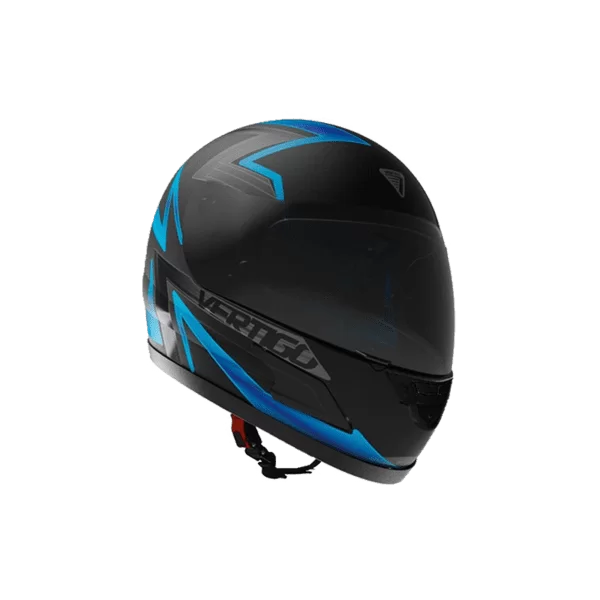 Casco Vértigo Integral HK7 Bolt Celeste/Negro Mate - Imagen 2