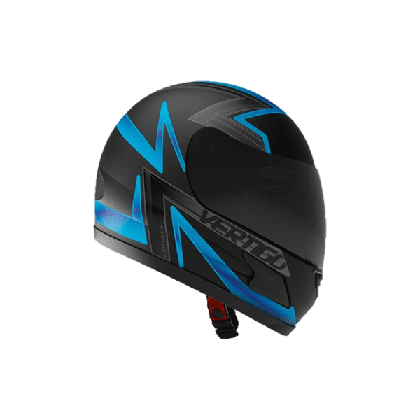 Casco Vértigo Integral HK7 Bolt Celeste/Negro Mate - Imagen 3