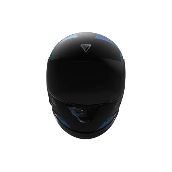 Casco Vértigo Integral HK7 Bolt Celeste/Negro Mate - Imagen 4