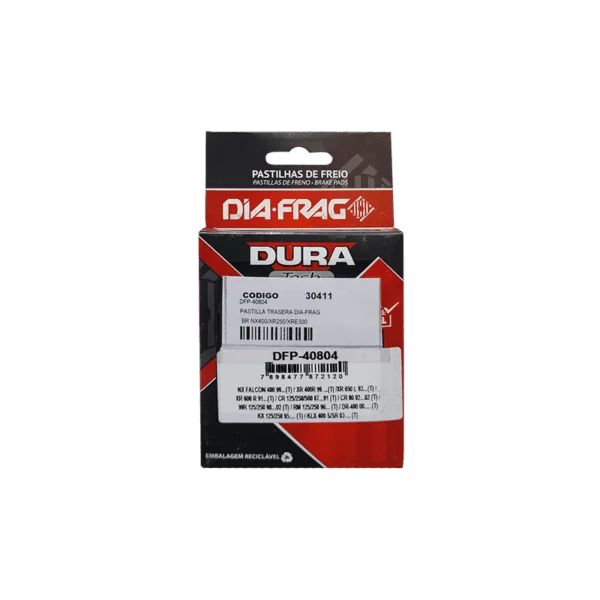 Pastilla Trasera DIA-FRAG NX400 / XR250 / XRE300