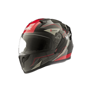 Casco Mac Integral Zorska Negro/Gris/Rojo